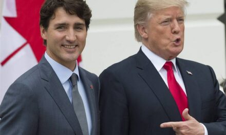 Trump hits back after Trudeau appears to mock him in NATO summit video