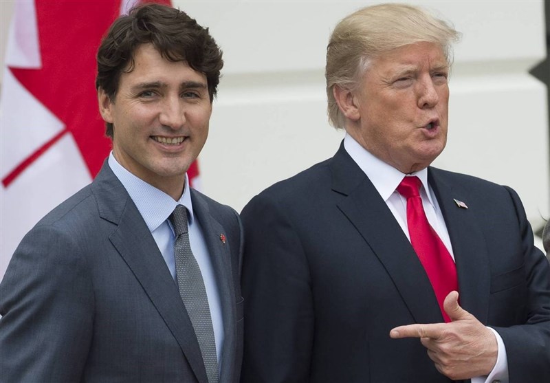 Trump hits back after Trudeau appears to mock him in NATO summit video
