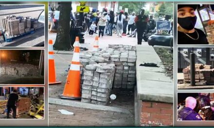 Random piles of bricks reported at George Floyd protests