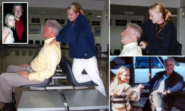 Bill Clinton Pictured Getting Neck Massage From Epstein Victim during trip on pedophile’s plane to Africa in 2002