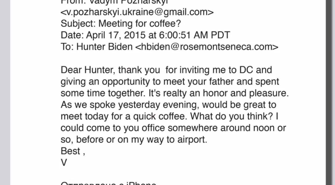 NEW Smoking-gun email reveals how Hunter Biden introduced Ukrainian businessman to VP dad